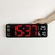thumbnail image 1 of Reloj digital grande de 13 pulgadas con visualización de temperatura y fecha | Horario de verano automático, luz nocturna y regulador de brillo automático | Control remoto, cronómetro y temporizador, 1 of 2