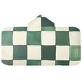 thumbnail image 5 of Yayeee Kids Hooded Towels Toddler Soft Absorbent Beach Bathing Wrap 50" x 23.5", Green and White Plaid Pattern, 5 of 5