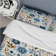 thumbnail image 4 of Designart "Scandinavian Elegance In Blue Blooms III" Floral Bedding Covert Set - Cottage Bed Set With 2 Shams, 4 of 5