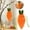 Orange1, variant on Easter Bunny Ear Carrot Candy Bags - Flock Drawstring Pouches with Rabbit & Egg Design, Holiday Treat Holders for Party Favors & Egg Hunts