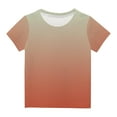 thumbnail image 1 of Plebaso T-Shirt à Manches Courtes pour Bébés Garçons Filles, Couleur Dégradée, Col Rond, Haut, Vêtements d'Été pour Bébé, 1 of 3
