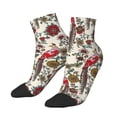 thumbnail image 2 of Bingfone Dark Enchanted Flowers And Birds Design Patterned Men'S Women'S Casual Cotton Socks, 2 of 9
