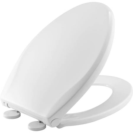 Push N'Clean Elongated Closed Front Toilet Seat In White