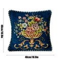 thumbnail image 3 of chaungfeng Vintage Embroidered Throw Pillows Covers 18.9x18.9in，Vintage Decorations Floral Embroidered Cushion Cover for Sofa Couch Bed Chairs Car, 3 of 6