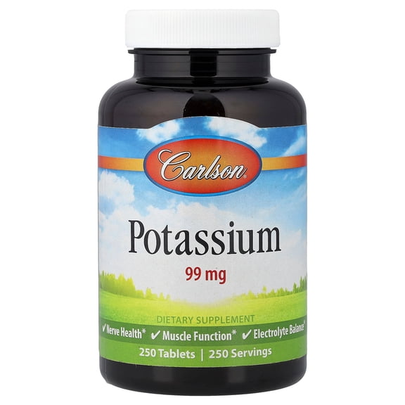 Carlson Potassium, 99 mg, 250 Tablets