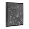 thumbnail image 3 of Stupell Industries Gray Poppies Outline Black Framed Floater Canvas Wall Art design by Elizabeth Medley, 31 x 25, 3 of 9