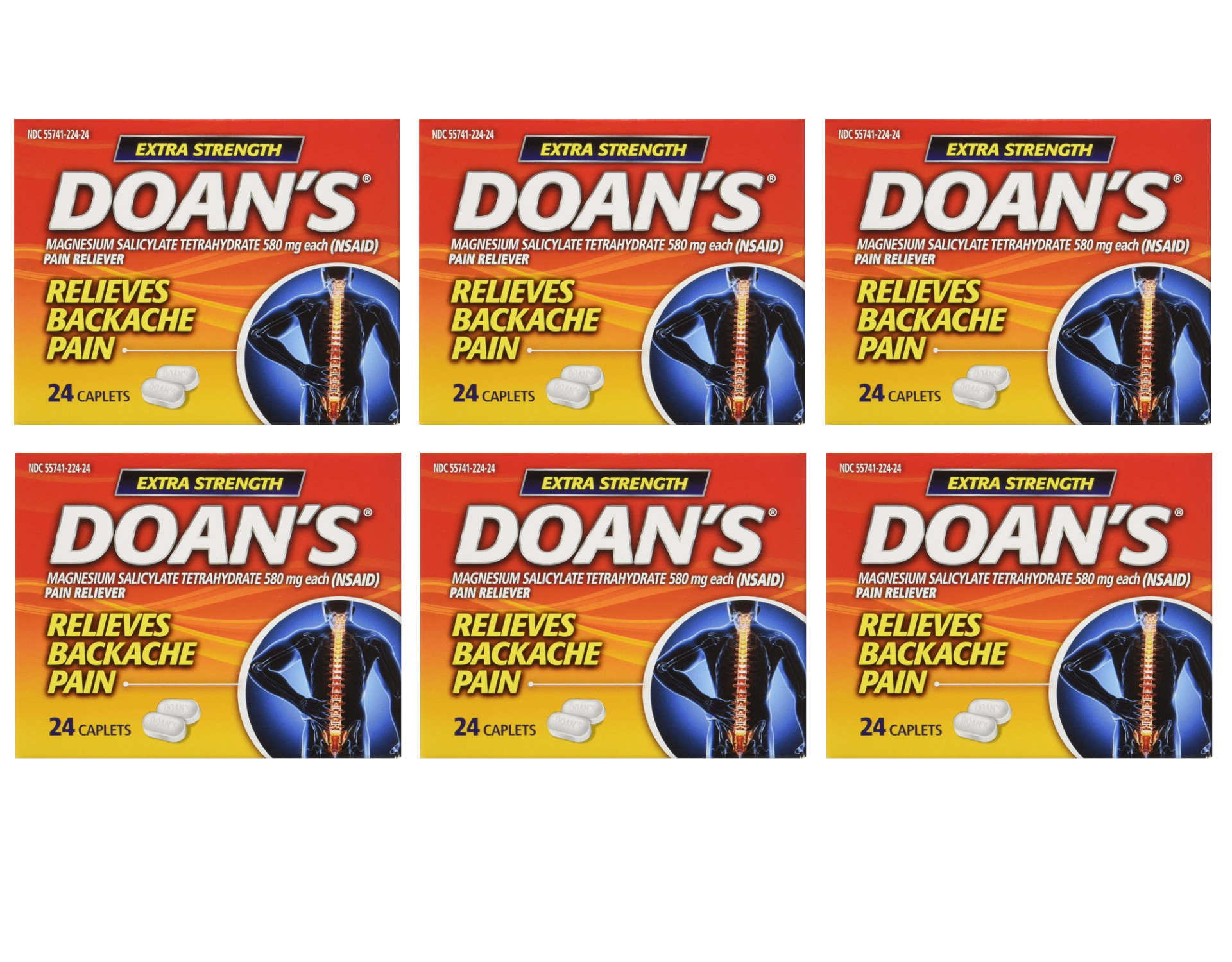 Doan s Extra Strength Pain Reliever Caplets 24 Ct 6 Pack Walmart Doan s Extra Strength Pain Reliever Caplets 24 Ct 6 Pack Walmart