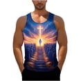 thumbnail image 2 of BRGZLK Tanks Top For Mens Jesus Cross Faith Sleeveless Crew Neck Workout Tank Tops Summer Casual Quick Dry Tees, 2 of 6