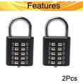 thumbnail image 4 of HUGFEGWE 10 Digit Push Button Combination Padlock Digital Lock for Locker Cabinet Case Drawer,Fixed Gym Cabinet Door Toolbox Padlock Gym Sports School and Employee Lock,Black 2PCS CJB91-26068, 4 of 8