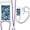 Blue, variant on Glitter Case for Google Pixel 7A with Adjustable Lanyard Neck Strap, Sparkle Transparent Quicksand Waterfall Soft TPU Liquid Cover for Google Pixel 7A LSGS-Silver