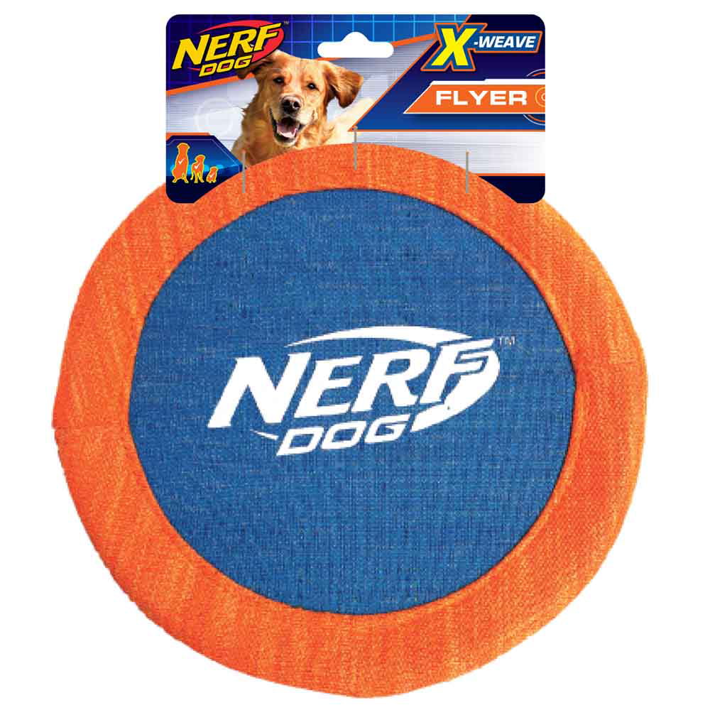 uddanne snigmord lounge Nerf 10in X-Weave Disc toy for dogs Blue/Orange - Walmart.com