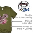 thumbnail image 6 of Women Teen Leopard Print Mickey Ears with Flowers Shirt Floral Adult Women Ladies Boho Character Tshirt (XX Large, Olive), 6 of 7