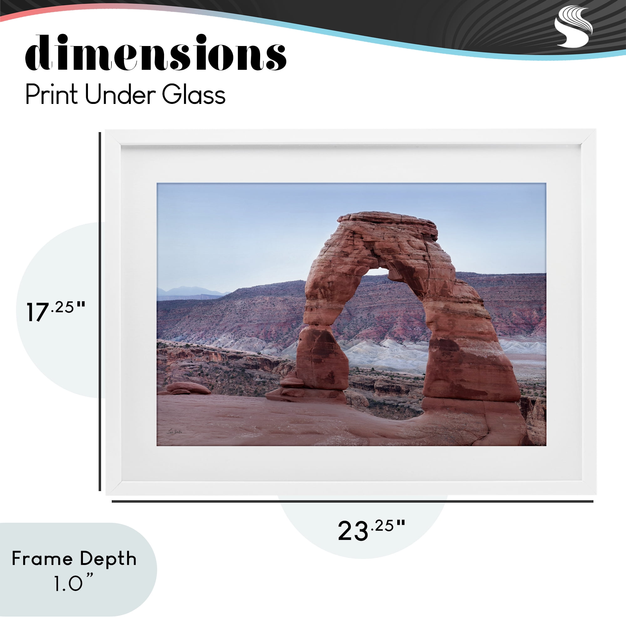 Stupell Industries Time's Sculpture Delicate Arch White Framed Print Under Glass, design by Lori Deiter