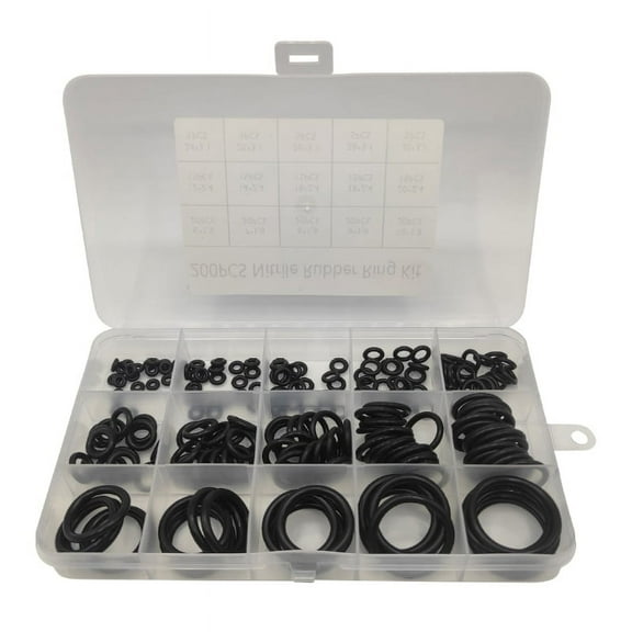 HPDDIN Rubber, Black Multiple Sizes, Plumbing O-Rings & Seals Kit 200 Piece