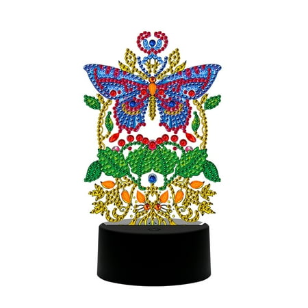 

JULYING owl DIY LED Diamond Painting Night Light Cartoon Religion Special Shape Diamond Embroidery for Cross Stitch Home Decoration