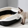 thumbnail image 6 of huayou Open Top High Sided Cat Litter Box, Anti-Splash Large Capacity Kitten Litter Pan, Easy Clean Pet Toilet, for Indoor Small Medium Cats, 6 of 7