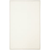 SAFAVIEH Palm Beach Clark Solid Area Rug, Ivory/Grey, 5' x 8'