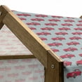 thumbnail image 5 of Cars Pet House, Vintage Red Vehicles Retro Sports Cars from Sixties Fifties Driving Speeding, Outdoor & Indoor Portable Dog Kennel with Pillow and Cover, 5 Sizes, Pink Slate Blue, by Ambesonne, 5 of 5