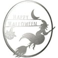 thumbnail image 3 of Northlight Flying Witch Happy Halloween Wall Sign - 17" - Silver, 3 of 9