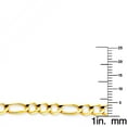 thumbnail image 2 of Dimaya Fine Jewelry 14K Yellow Gold 4.7-mm Light Open 3+1 Figaro Concave Open Chain Bracelet, 2 of 3