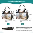 thumbnail image 2 of Rabbit Flowers White Cooler Bag Lunch Bag Soft Cooler Cooling Tote Insulated Lunch Box for Adult Men Women, 2 of 6