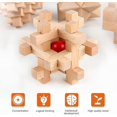 thumbnail image 7 of Wooden Cube Puzzle - Educational Puzzle, Intelligence Logic Math Puzzle, Luban Lock, Intelligence Test Toy, Mind Puzzle Box Lock Toy, 7 of 7