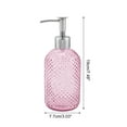 thumbnail image 4 of Unique Bargains 1 Pc Elegant Circle Raindrop Pattern Soap Pump Dispenser for Bathroom 13.52oz Pink Silver Tone, 4 of 6