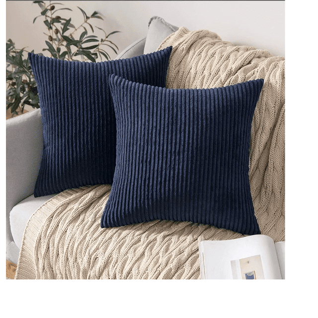 Fundas Para Cojines Decorativos Suave Terciopelo 2 Piezas Xtellar azul