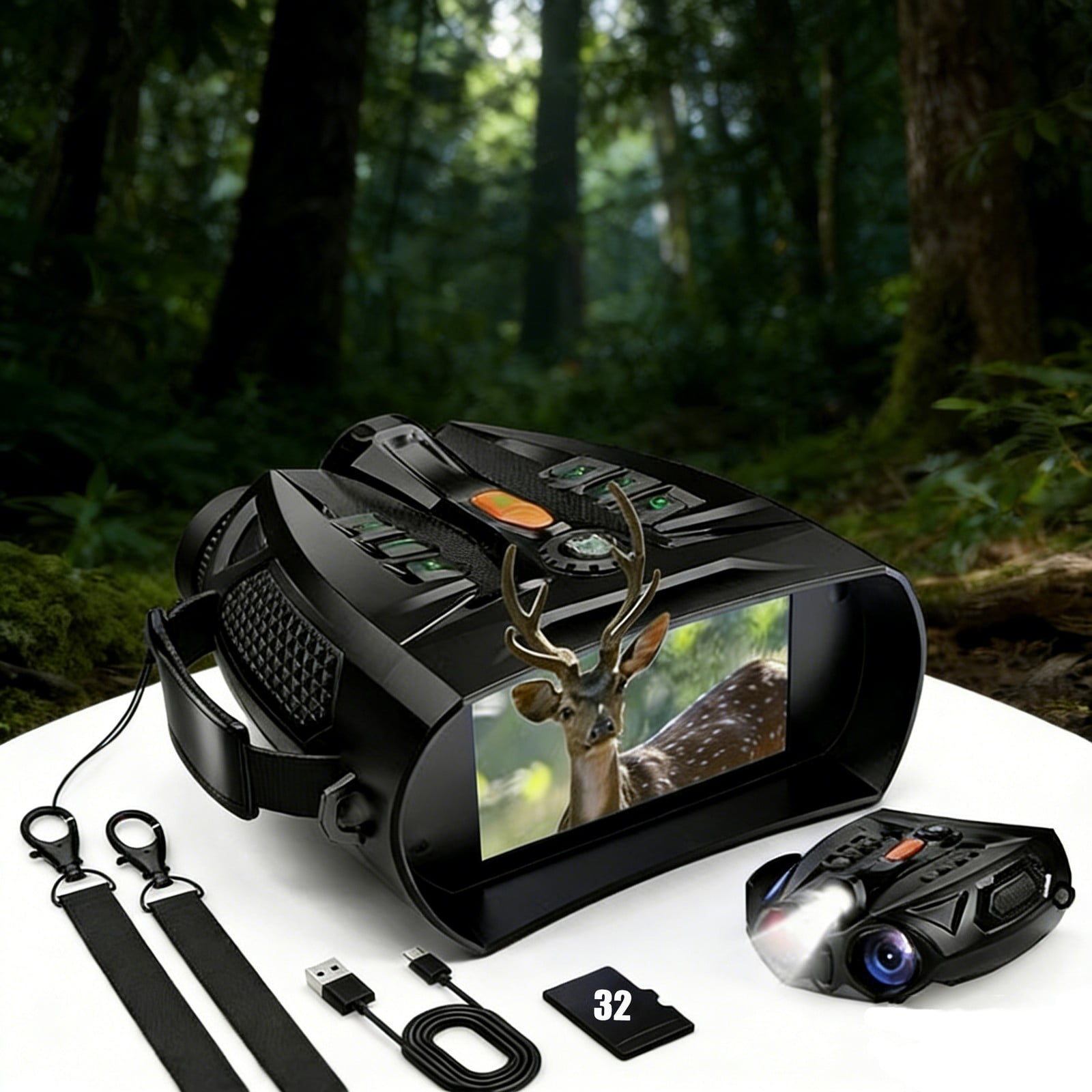 4K Infrared Night Vision Binoculars 4 HD 10X Zoom 5000mAh Battery for Camping