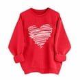 thumbnail image 2 of Elvqul Womens Sweatshirts Shirts Crew Neck Graphic Valentines Long Sleeve Holiday Sweatshirts for Women Fashion, 2 of 6