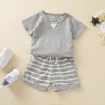 thumbnail image 2 of Sngxgn Toddler Baby Boy Fall Outfit Sweatshirt Tops with Elastic Waist Pants Cute Clothes(Grey,110), 2 of 7