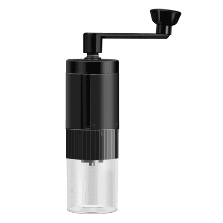 Manual Coffee Grinder - Adjustable Ceramic Burr for Espresso to French Press Removable Handle 90ml Capacity Easy Clean (Black)