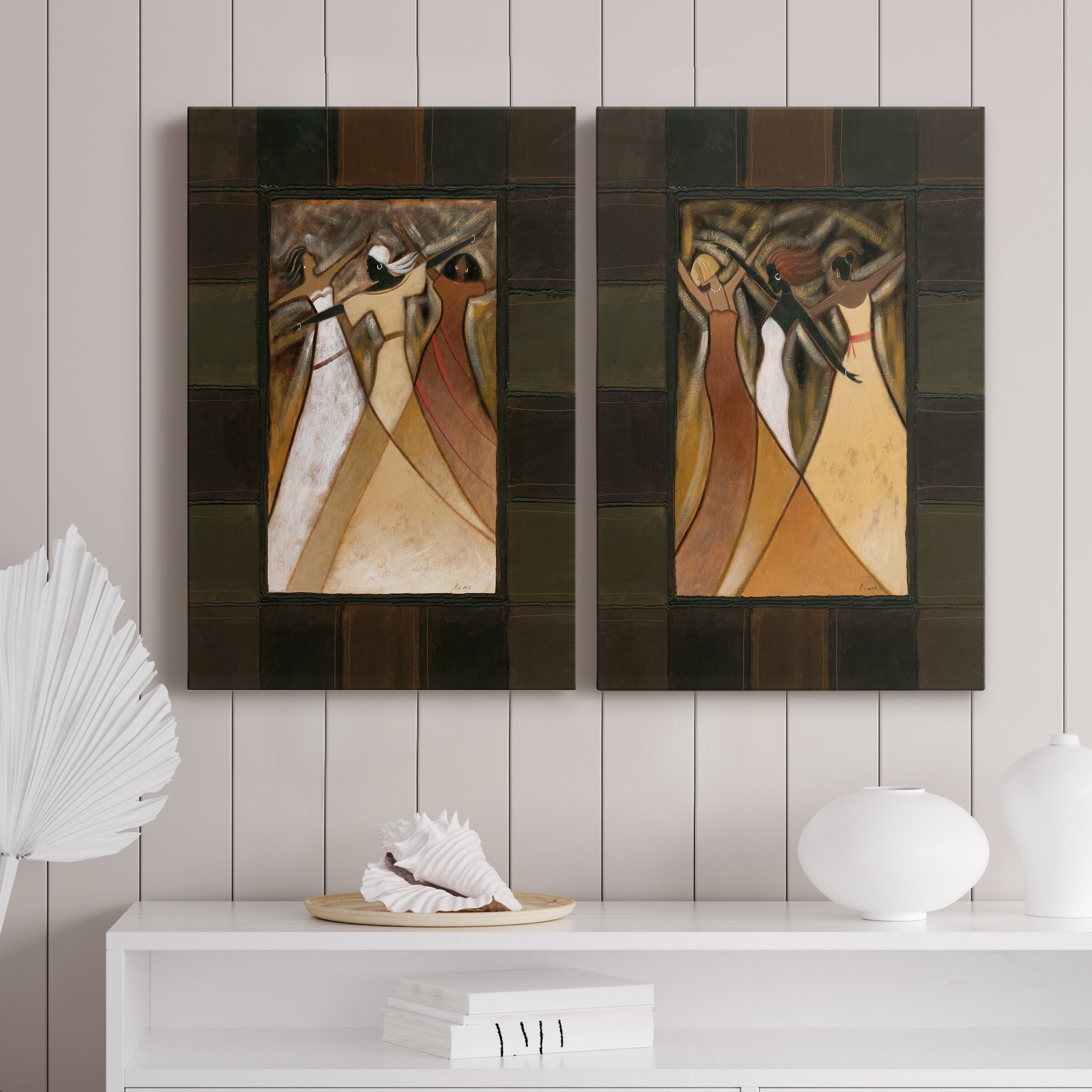 Divine Grace I Premium Gallery Wrapped Canvas - Ready to Hang - Set of 2 - 8 x 12 Each