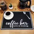 thumbnail image 4 of Nueva alfombrilla para barra de café Mungo - Accesorios para estación de café, accesorios de café, decoración de barra de café, decoración de café - Alfombrilla para cafetera Love Is Brewing para enci, 4 of 5