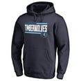 thumbnail image 2 of Men's Navy Minnesota Timberwolves Onside Stripe Pullover Hoodie, 2 of 3