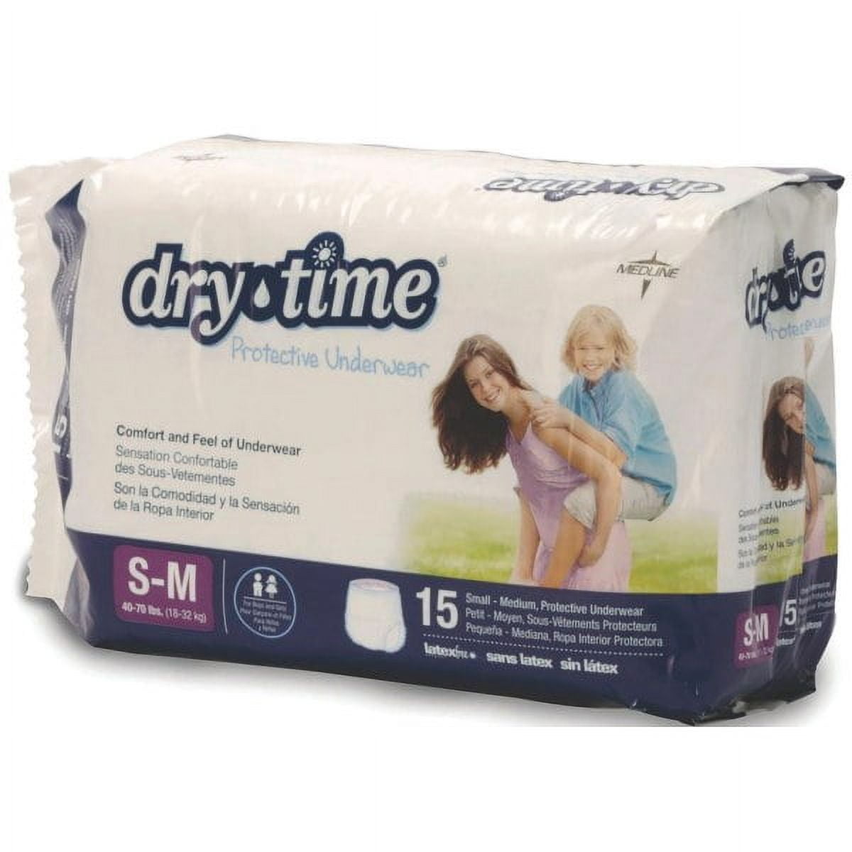 Medline Disposable Pull Ups Night-Time Training Pants, Small/Medium, 96 Count