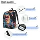 thumbnail image 3 of Disketp Blue Dinosaur Mochila de Lona Estampada, Mochila Escolar de Viaje Ligera para Estudiantes y Portátil-Medium, 3 of 5