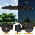 thumbnail image 7 of ACEGOSES 13x7.2Ft Large LED Double-Sided Rectangular Outdoor Patio Market Umbrella with Crank, Solar Panel, Black, 7 of 7