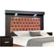 thumbnail image 1 of Cabecera para recamara R21 Muebles Monaco Chocolate con luz led integrada, 1 of 2