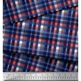 thumbnail image 3 of Soimoi Crepe Silk Fabric Plaid Check Print Fabric by Yard 42 Inch Wide, 3 of 3