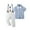Blue, variant on CARETOO Boy Clothes Set Toddler Formal Dress Shirt Bowtie Suspender Pants Wedding Party1-5 Years