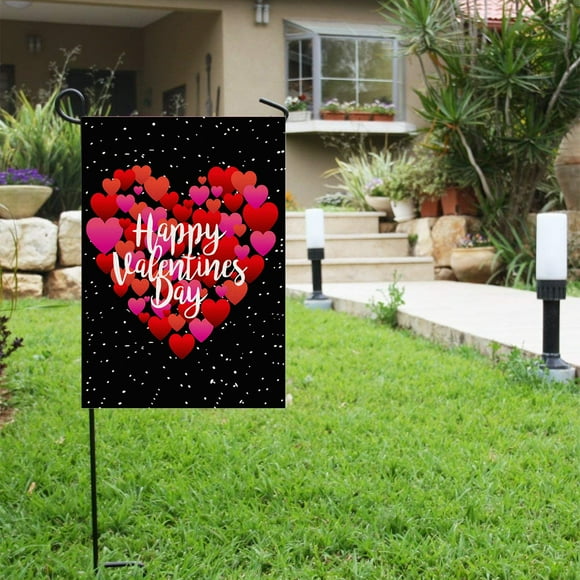 Holiday Garden Flag Double Sided for Outdoor Decoration | Seasonal Yard Decor for Front Porch, Patio, and Fence | Reversible Linen Flag for Winter and Spring Celebrations