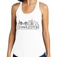 thumbnail image 2 of Skyline Charleston South Carolina Tank Top Fitted Racerback Women's X-Large Heather Grey, 2 of 5