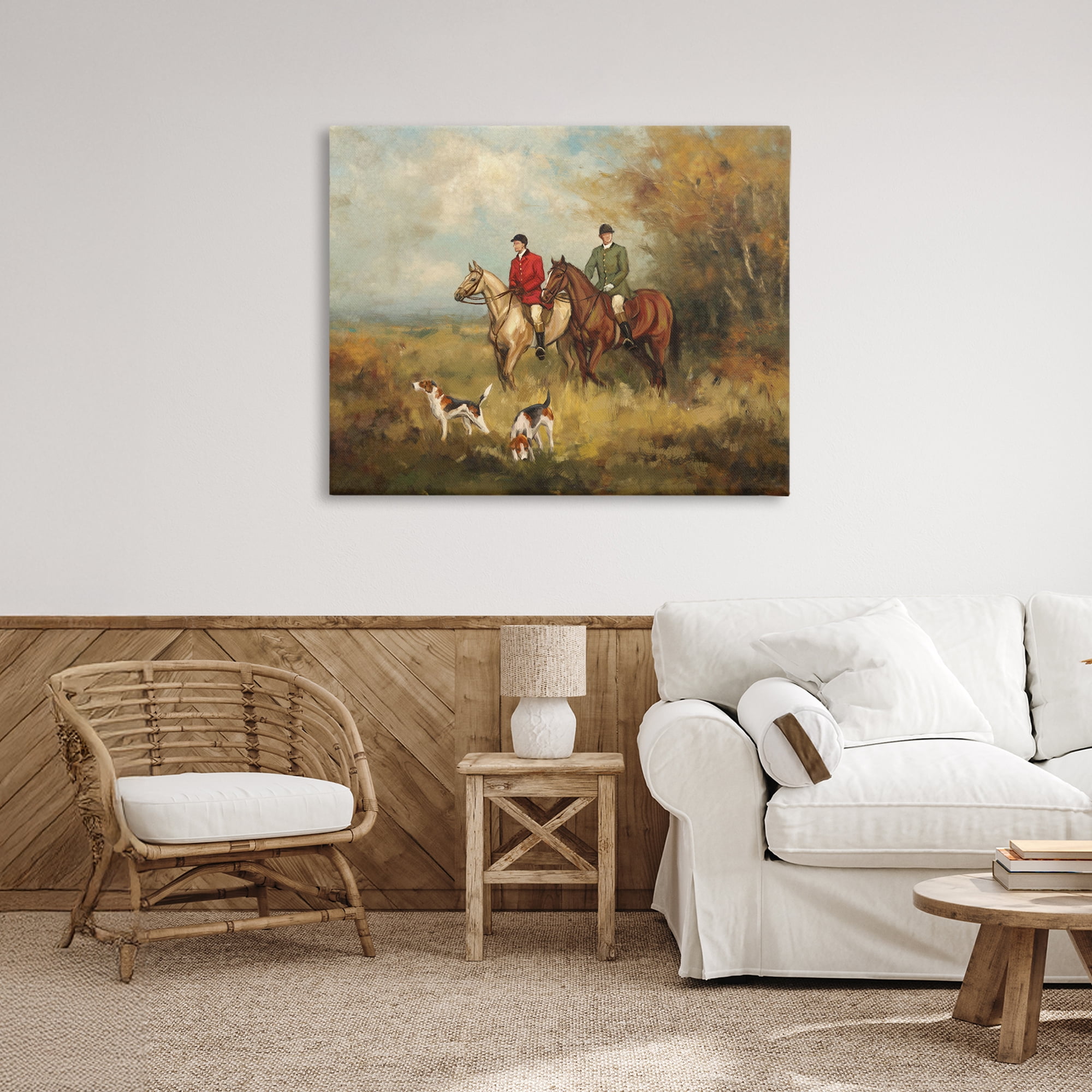 Stupell Industries Autumn Riders with Hounds Canvas Wall Art, design by Ziwei Li
