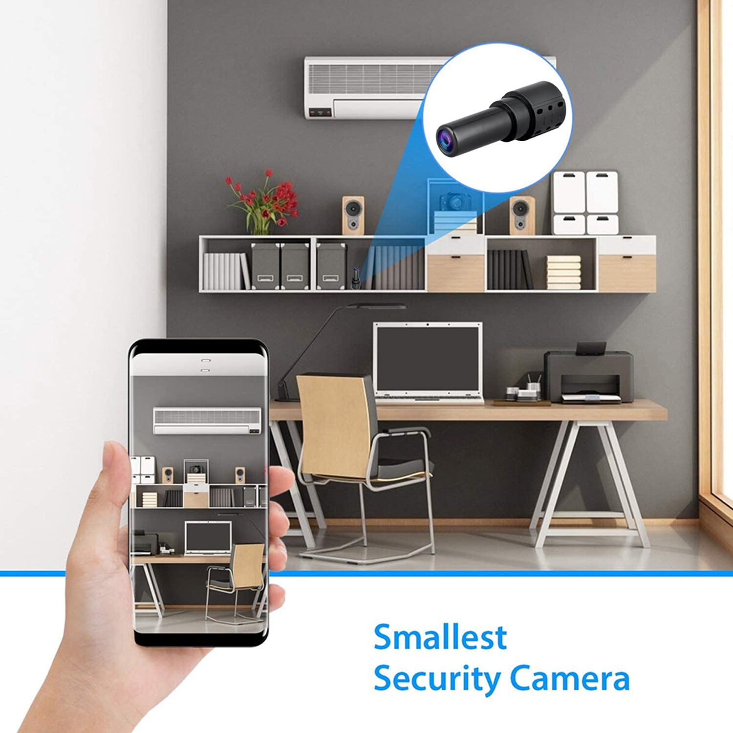 WIKCOVER 1080P HD Mini Camera with 32GB SD Card Motion Detection Night Vision Wireless Security Camera for Baby Pet Elder Care