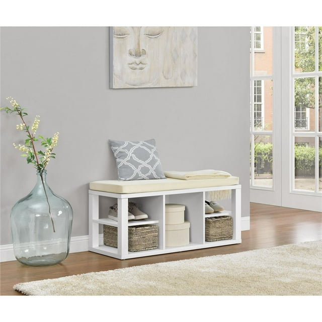 Banquette de rangement Parsons, blanc