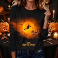 thumbnail image 2 of ZHYou Halloween Printed Tops for Women Casual Long Sleeves Crewneck Loose Fit Pullover Cute Shirts,Multicolor,Size XL, 2 of 8