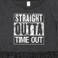 thumbnail image 4 of Inktastic Straight Outta Time out Girls Toddler Dress, 4 of 5