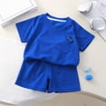 thumbnail image 2 of NOLDARES Toddler Kids Baby Boy Summer Clothes Sets 1T 2T 3T 4T 5T Letter Print Short Sleeve Tops Camouflage Shorts Outfits Blazer,2-3 Y, 2 of 6