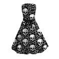 thumbnail image 5 of Girls Halloween Print Sleeveless A-Line Ruffle Hem Sundress Performance Clothing Dress, 5 of 9